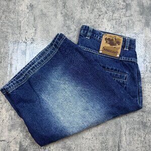 Y2K Denim Jean Jorts Patches D'Industry Faded Size 34